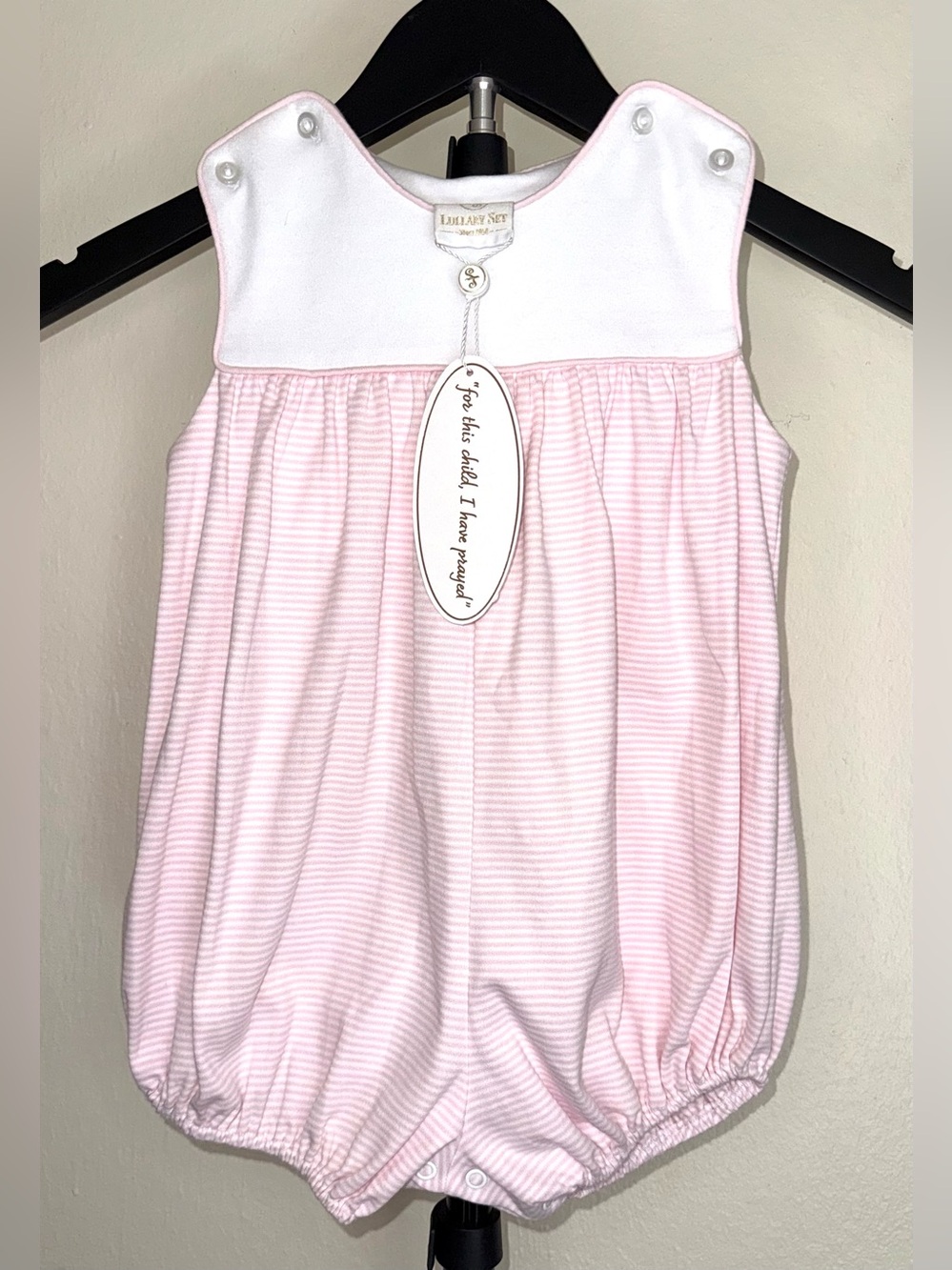 Lullaby Set Charming Bubble in Pensacola Pink Ministripe, size 24 mos, NWT